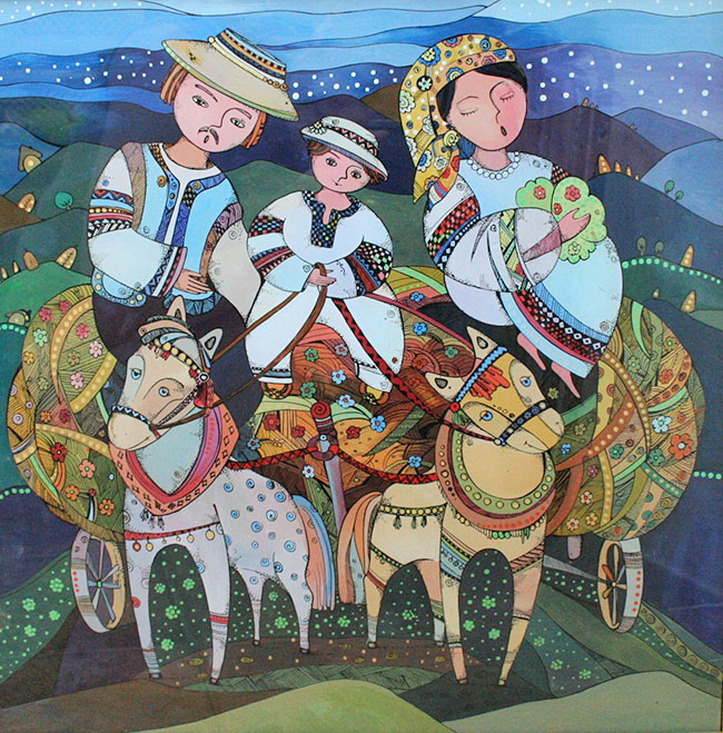 «Сінокоси». 2012. Скло, олія